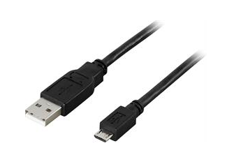 USB-kabel för data och ström 2 m, Typ A ha, Micro B ha